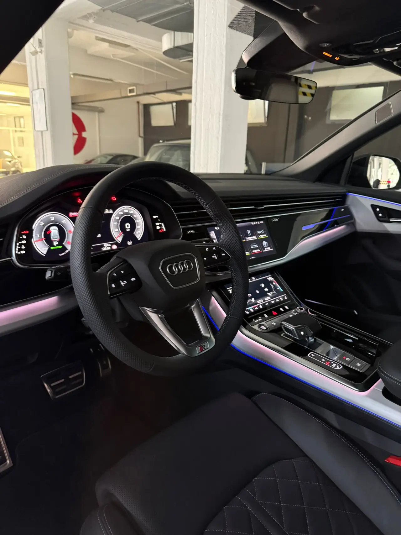 Audi Q8 2025, exterior — Marbella Luxury Car Rental, Marbella. The 2025 Audi Q8 carries 340 hp through a cabin built for five, with the kind of weighted…