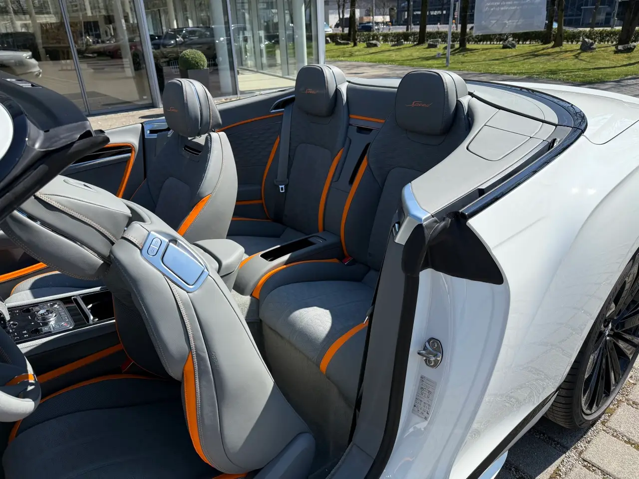 Bentley Continental GTC Speed 2025, rear view — Marbella Luxury Car Rental, Marbella. The 2025 Bentley Continental GTC Speed pairs a 650 hp W12 with a soft-top roof and four…