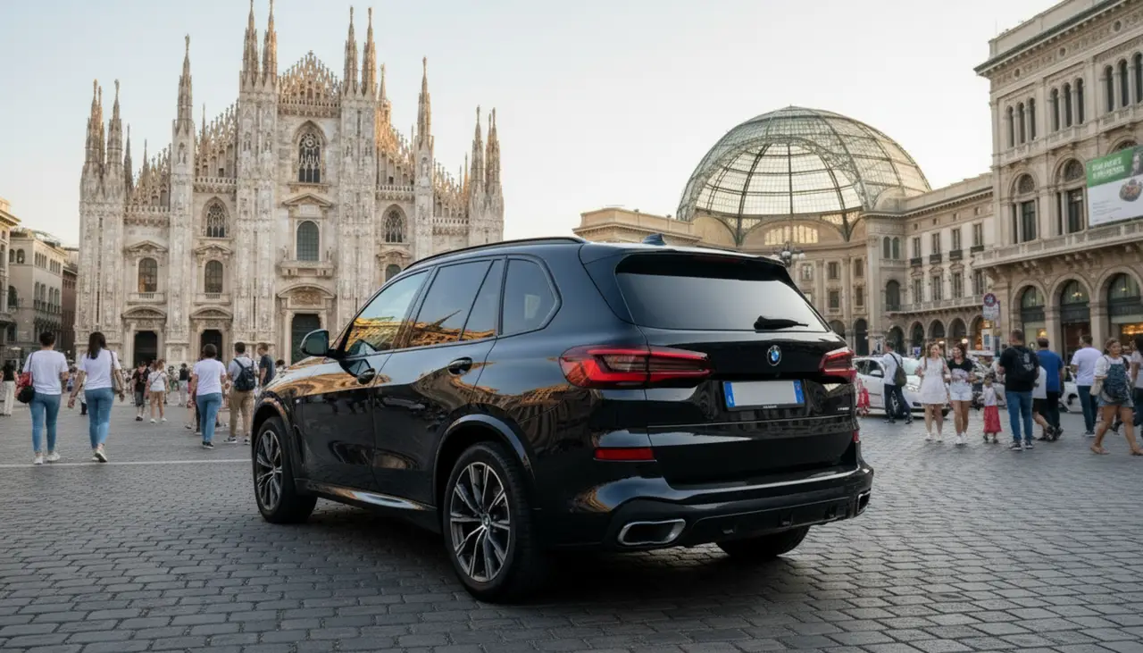 BMW X5 4.0i M 2025, exterior — Marbella Luxury Car Rental, Marbella. The 2025 BMW X5 4.0i M carries 381 hp through a five-seat cabin built for real use rather…