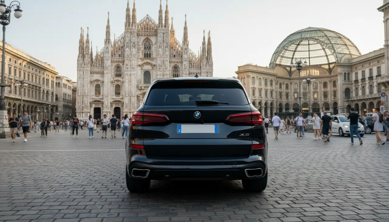 BMW X5 4.0i M 2025, front view — Marbella Luxury Car Rental, Marbella. The 2025 BMW X5 4.0i M carries 381 hp through a five-seat cabin built for real use rather…