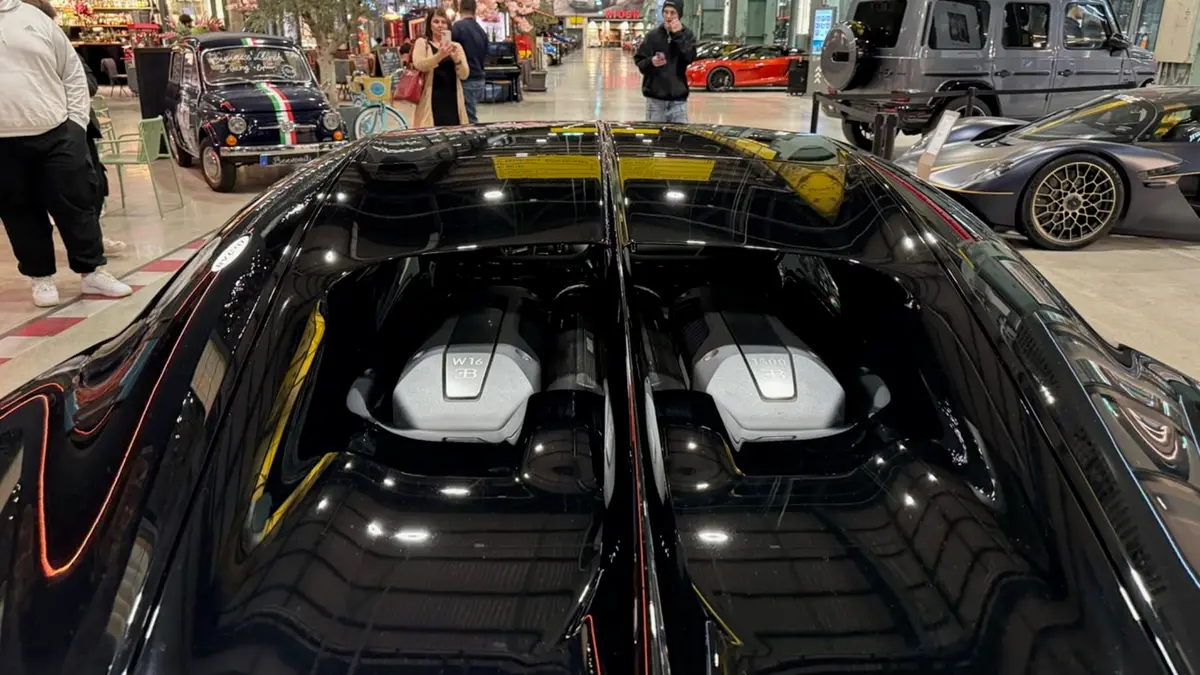 Bugatti Chiron 110 Ani 2019, rear view — Marbella Luxury Car Rental, Marbella. The Bugatti Chiron 110 Ans Bugatti is not a car you drive so much as an event you…