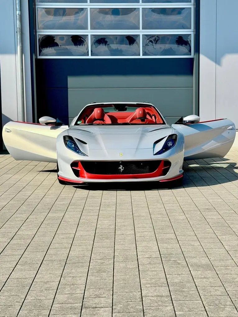 Ferrari 812 GTS 2024, exterior — Marbella Luxury Car Rental, Marbella. The Ferrari 812 GTS pairs a naturally aspirated V12 producing 789 hp with a retractable…