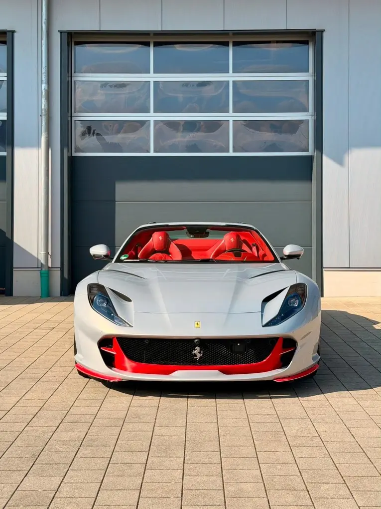 Ferrari 812 GTS 2024, front view — Marbella Luxury Car Rental, Marbella. The Ferrari 812 GTS pairs a naturally aspirated V12 producing 789 hp with a retractable…