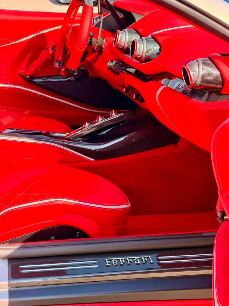Ferrari 812 GTS 2024, interior — Marbella Luxury Car Rental, Marbella. The Ferrari 812 GTS pairs a naturally aspirated V12 producing 789 hp with a retractable…