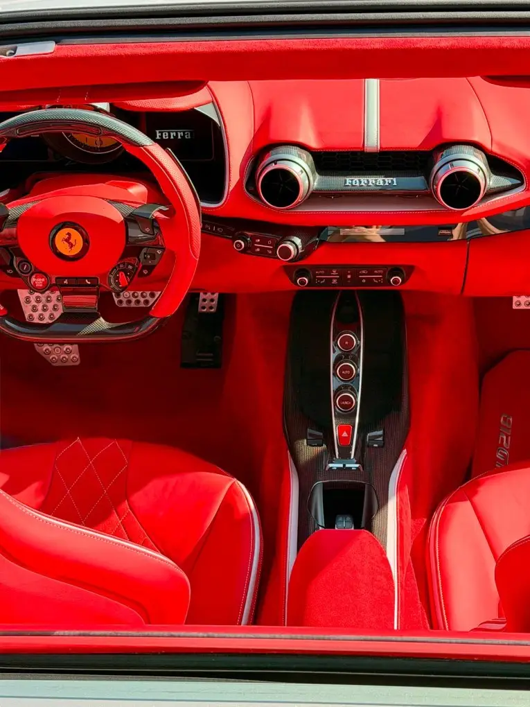 Ferrari 812 GTS 2024, dashboard — Marbella Luxury Car Rental, Marbella. The Ferrari 812 GTS pairs a naturally aspirated V12 producing 789 hp with a retractable…