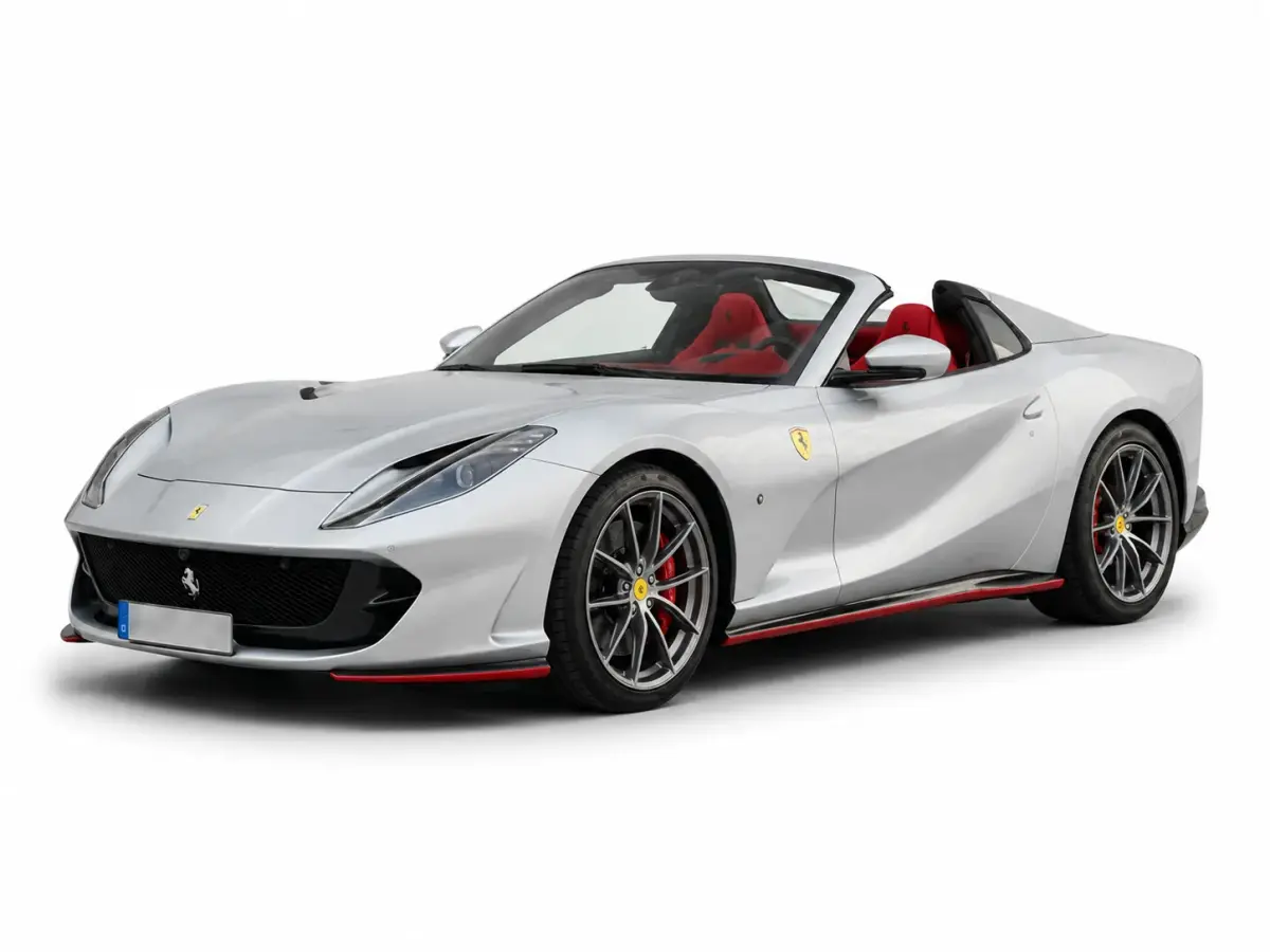 Ferrari 812 GTS 2024, exterior — Marbella Luxury Car Rental, Marbella. The Ferrari 812 GTS pairs a naturally aspirated V12 producing 789 hp with a retractable…
