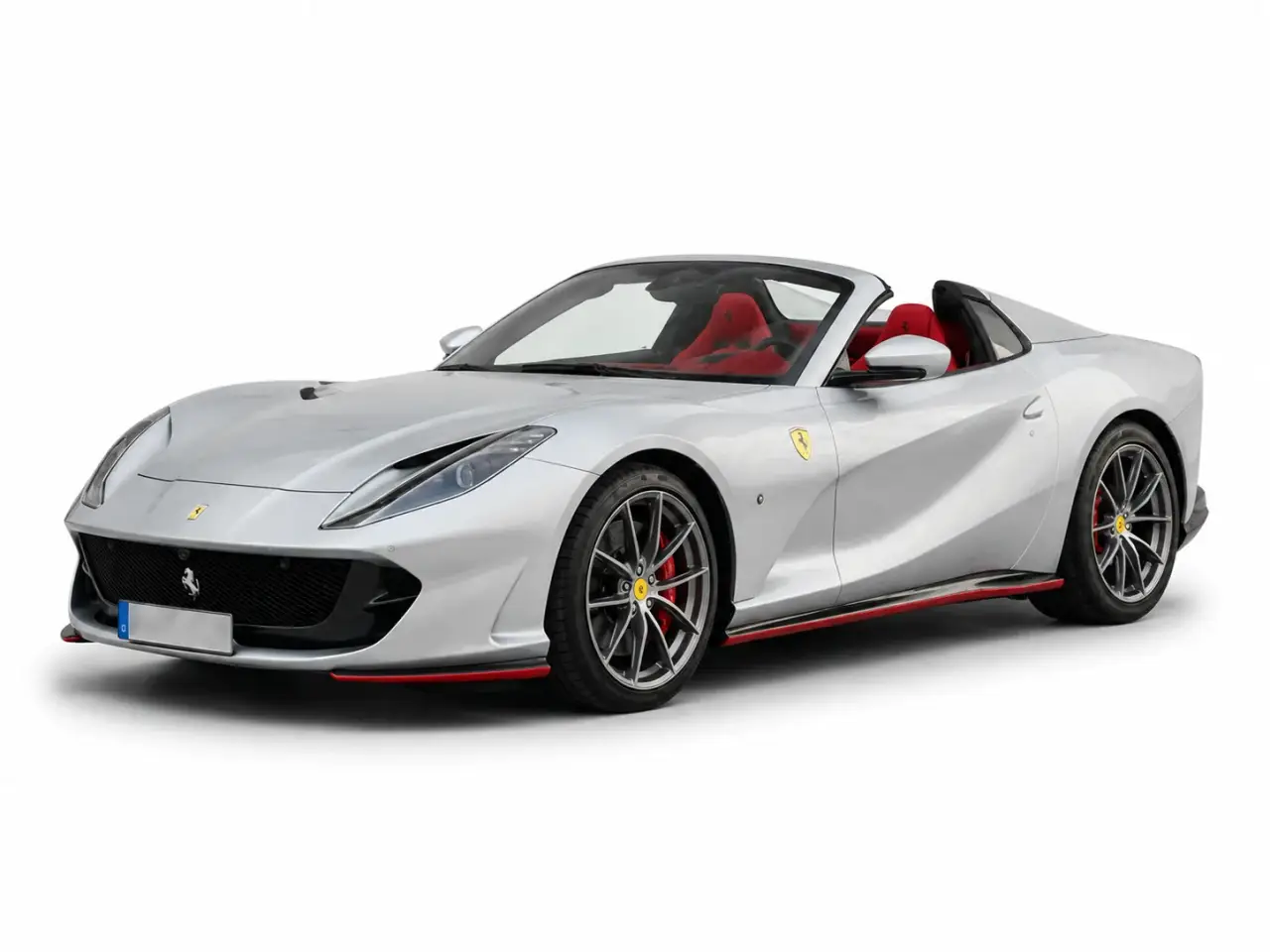 Ferrari 812 GTS 2024, exterior — Marbella Luxury Car Rental, Marbella. The Ferrari 812 GTS pairs a naturally aspirated V12 producing 789 hp with a retractable…