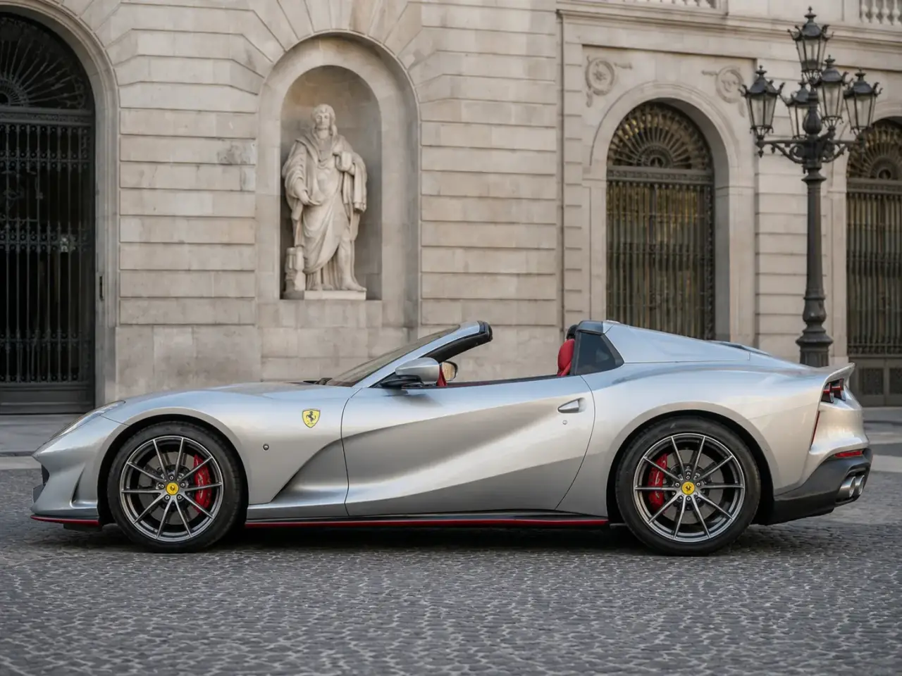 Ferrari 812 GTS 2024, dashboard — Marbella Luxury Car Rental, Marbella. The Ferrari 812 GTS pairs an 800 hp naturally aspirated V12 with a folding hard top, a…