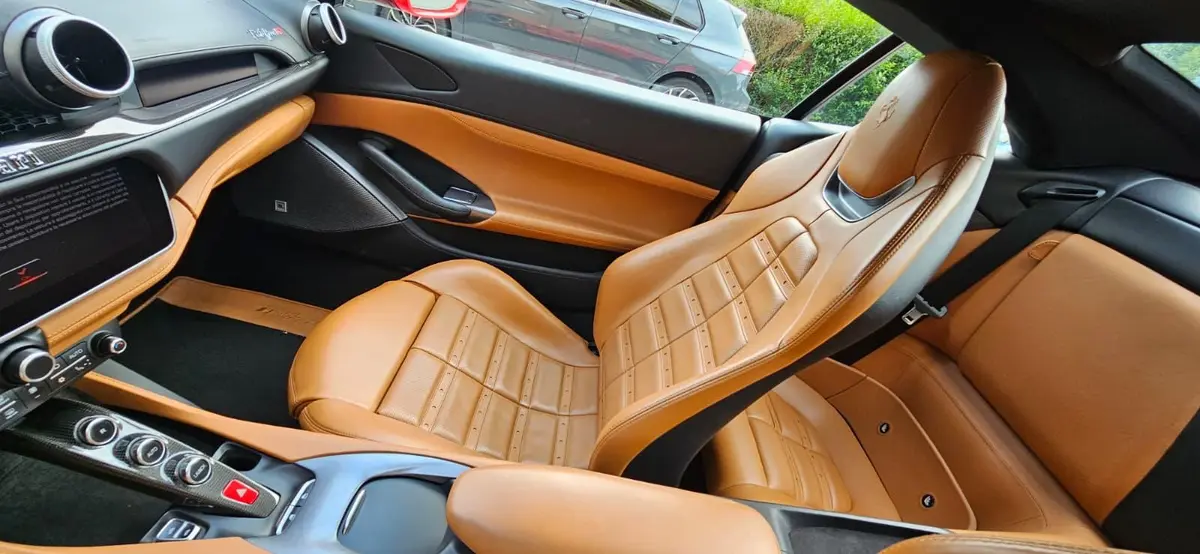 Ferrari Portofino M 2023, rear view — Marbella Luxury Car Rental, Marbella. The Ferrari Portofino M sits in the fleet as the four-seat convertible option among the…