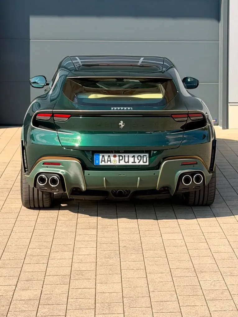 Ferrari Purosangue Atelier 2025, front view — Marbella Luxury Car Rental, Marbella. The Ferrari Purosangue Atelier is the one car in the marque's range built around four…