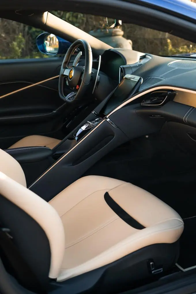 Ferrari Roma 2025, exterior — Marbella Luxury Car Rental, Marbella. The 2025 Ferrari Roma pairs a 620 hp V8 with a cabin built for four, a combination that…