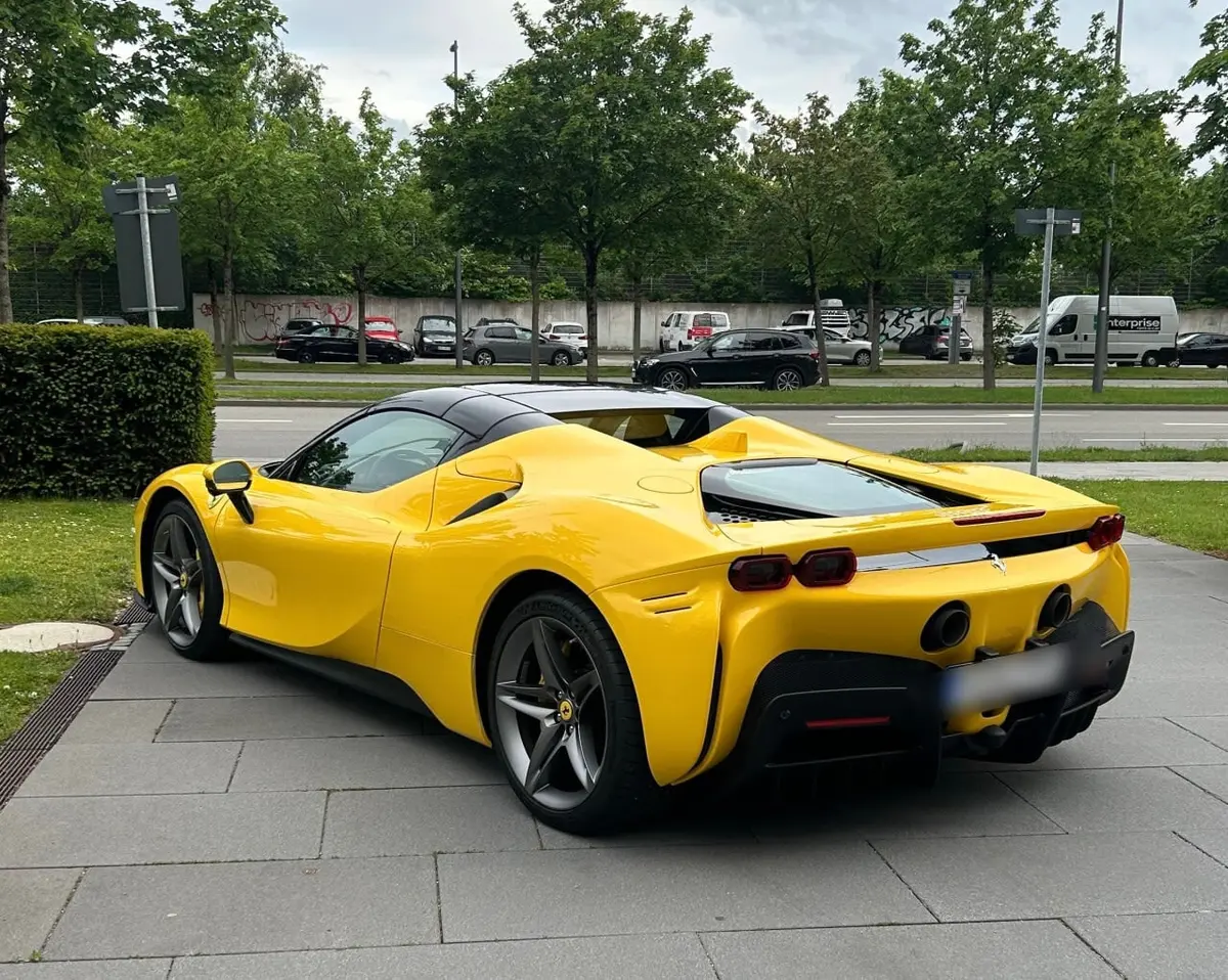 Ferrari SF90 Spider 2024, front view — Marbella Luxury Car Rental, Marbella. The Ferrari SF90 Spider is the most powerful car in this fleet, its 986 hp putting it at…