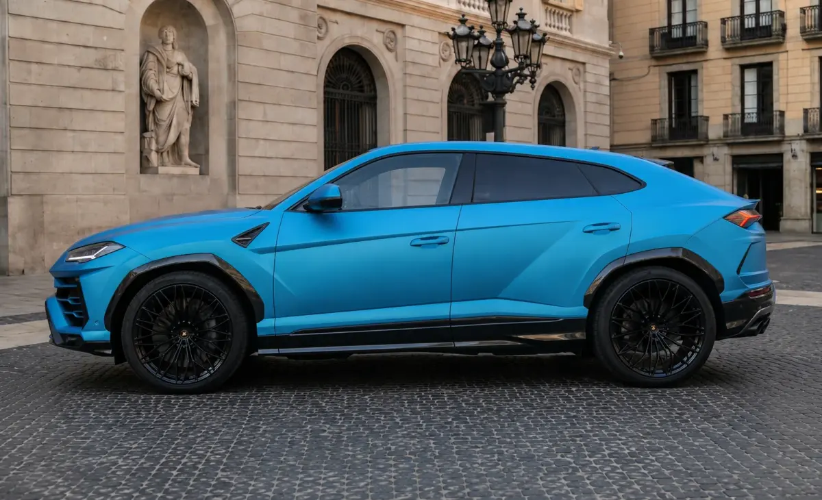 Lamborghini Urus SE 2025, side profile — Marbella Luxury Car Rental, Marbella. The Lamborghini Urus SE brings 800 hp to a body style that most owners actually use…