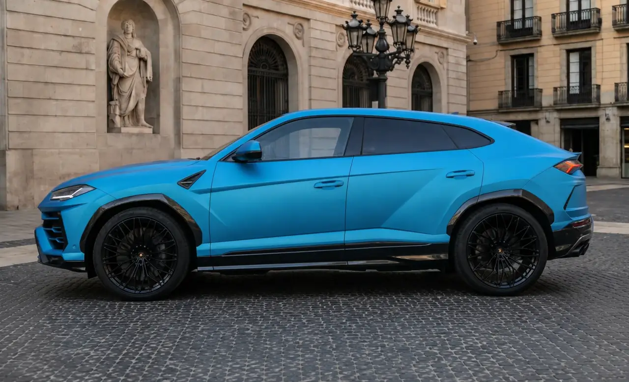 Lamborghini Urus SE 2025, side profile — Marbella Luxury Car Rental, Marbella. The Lamborghini Urus SE brings 800 hp to a body style that most owners actually use…