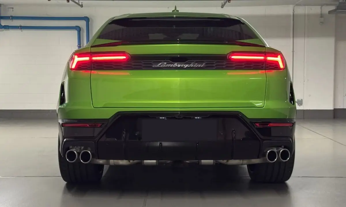 Lamborghini Urus SE 2026, rear view — Marbella Luxury Car Rental, Marbella. The Lamborghini Urus SE brings 800 hp and five real seats to a shape that still reads as…