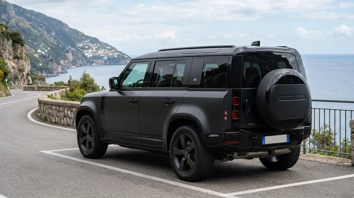 Land Rover Defender 2024, dashboard — Marbella Luxury Car Rental, Marbella. The 2024 Land Rover Defender pairs 400 hp with genuine seven-seat capacity, which changes…