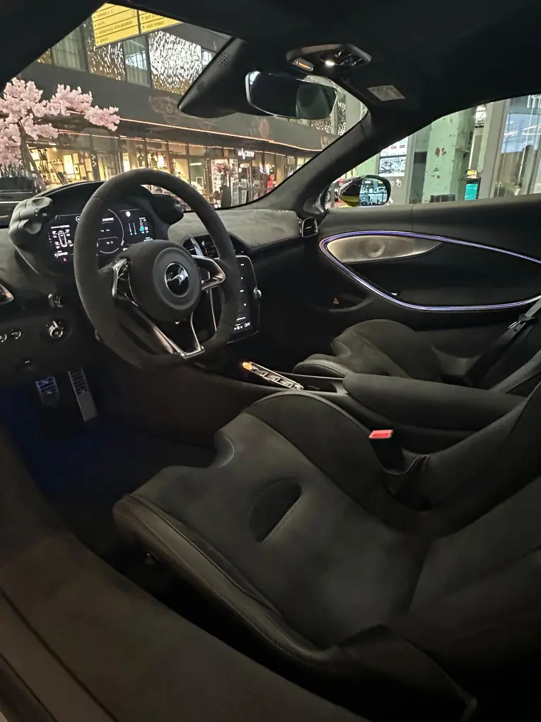 McLaren Artura Spider 2024, dashboard — Marbella Luxury Car Rental, Marbella. The 2024 McLaren Artura Spider pairs a hybrid V6 architecture with 671 hp, a combination…
