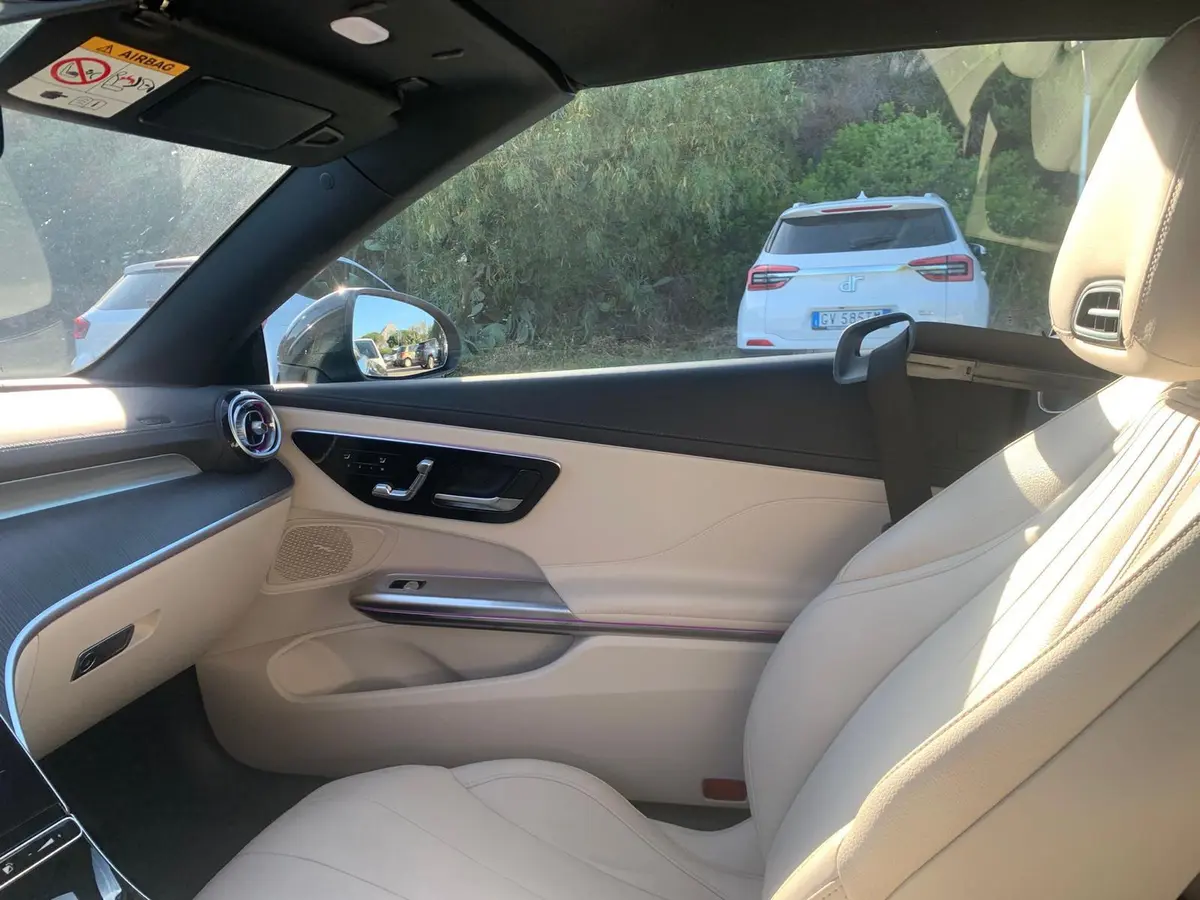 Mercedes Benz CLE Cabrio 2025, front view — Marbella Luxury Car Rental, Marbella. The 2025 Mercedes Benz CLE Cabrio brings 258 hp to a car built for open-top comfort…