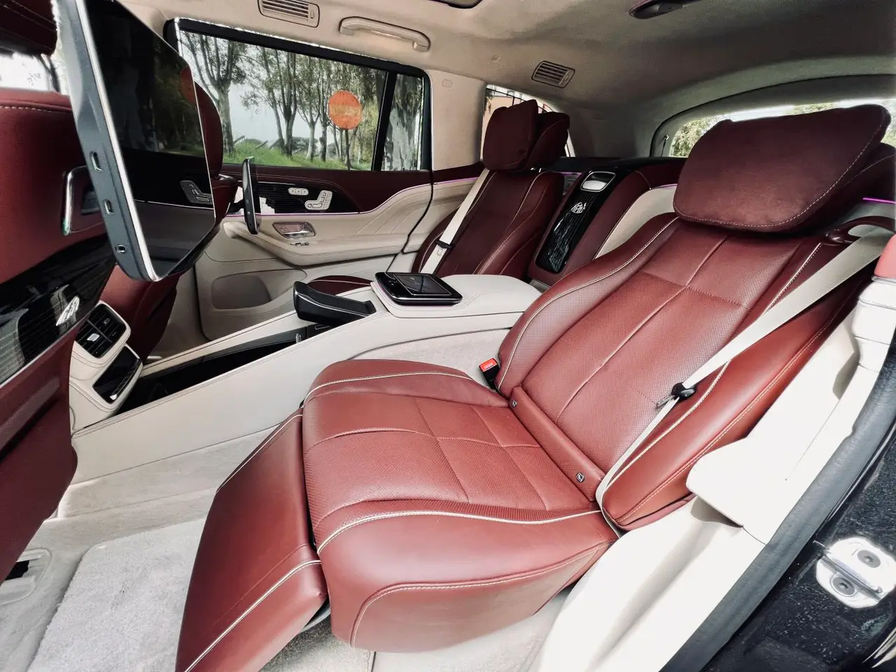 Mercedes Benz GLS Maybach 2022, interior — Marbella Luxury Car Rental, Marbella. The Mercedes Benz GLS Maybach carries its 550 hp with the kind of restraint that defines…