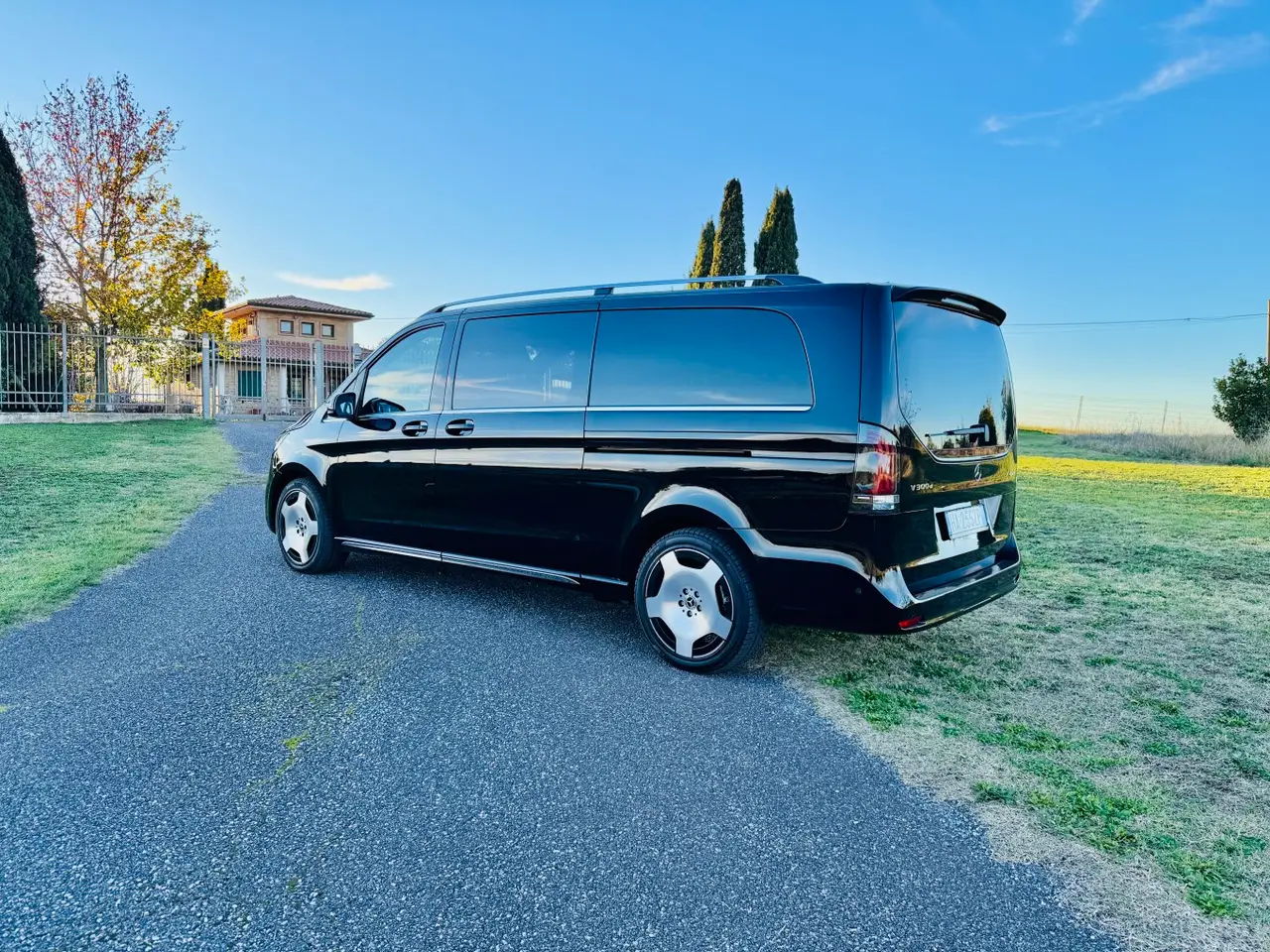 Mercedes Benz V300 4x4 XL Exclusive 7 seats 2025, exterior — Marbella Luxury Car Rental, Marbella. The Mercedes Benz V300 4x4 XL Exclusive is built for groups who need one vehicle instead…