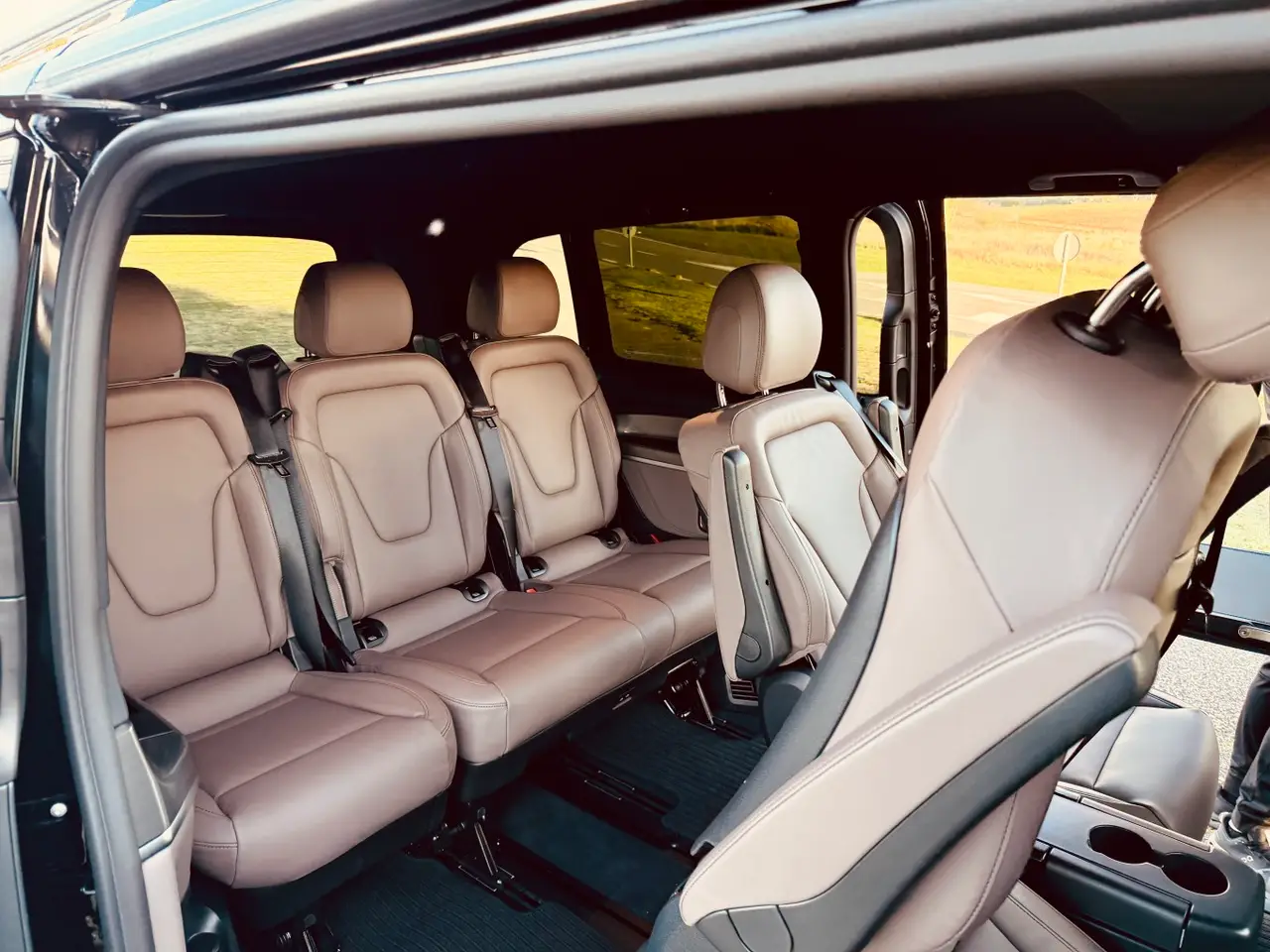 Mercedes Benz V300 4x4 XL Exclusive 7 seats 2025, interior — Marbella Luxury Car Rental, Marbella. The Mercedes Benz V300 4x4 XL Exclusive is built for groups who need one vehicle instead…