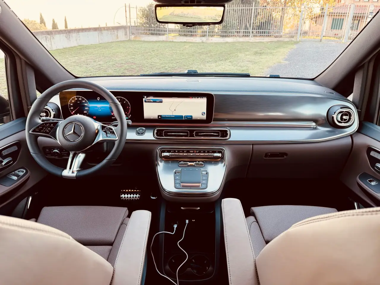 Mercedes Benz V300 4x4 XL Exclusive 7 seats 2025, dashboard — Marbella Luxury Car Rental, Marbella. The Mercedes Benz V300 4x4 XL Exclusive is built for groups who need one vehicle instead…