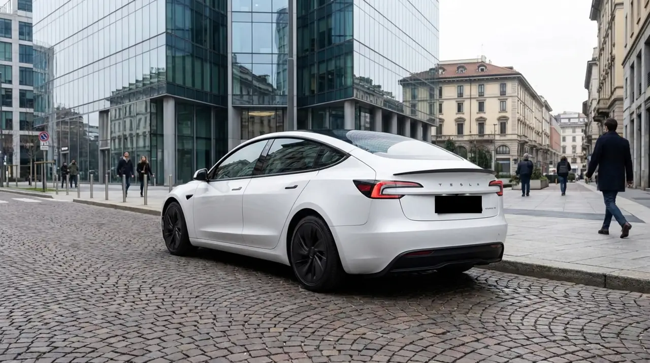 Tesla Model 3 Performance 2026, exterior — Marbella Luxury Car Rental, Marbella. The 2026 Tesla Model 3 Performance brings 510 hp to a saloon shape that most people…