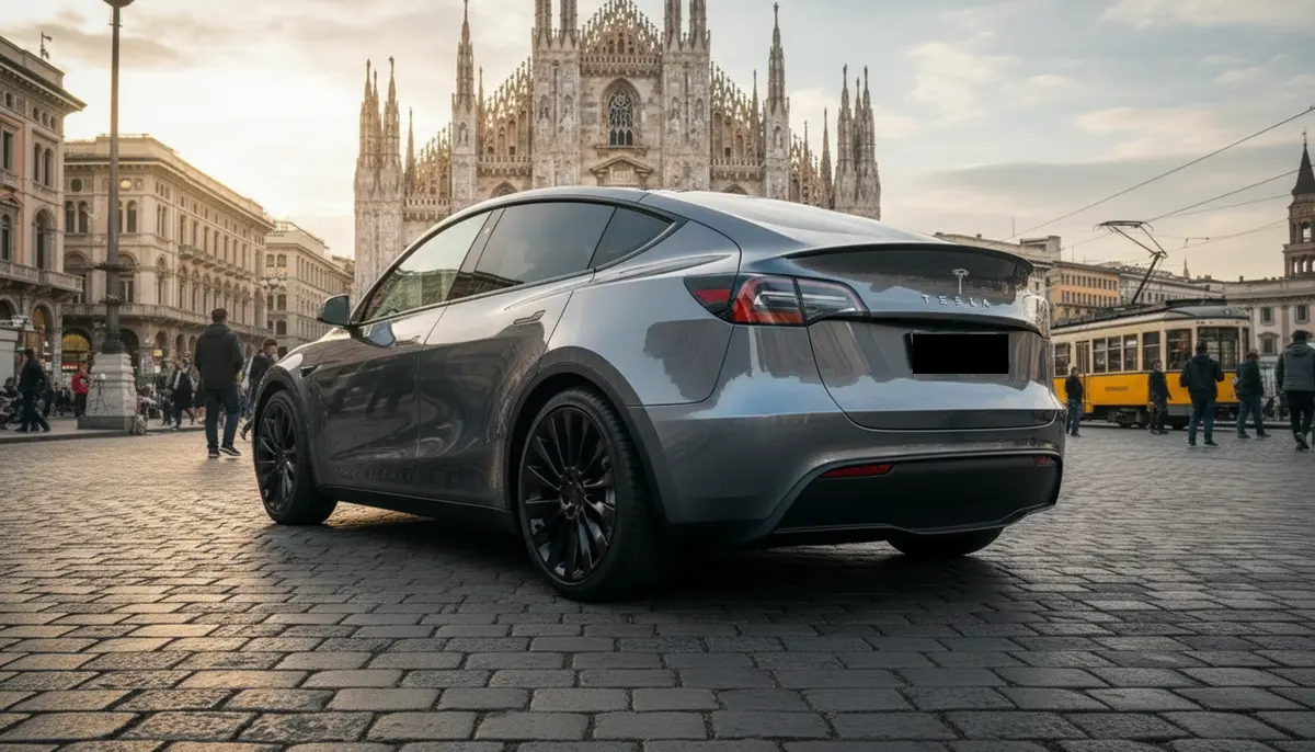 Tesla Model Y Long Range 2023, exterior — Marbella Luxury Car Rental, Marbella. The Tesla Model Y Long Range trades the theatre of a combustion engine for something…