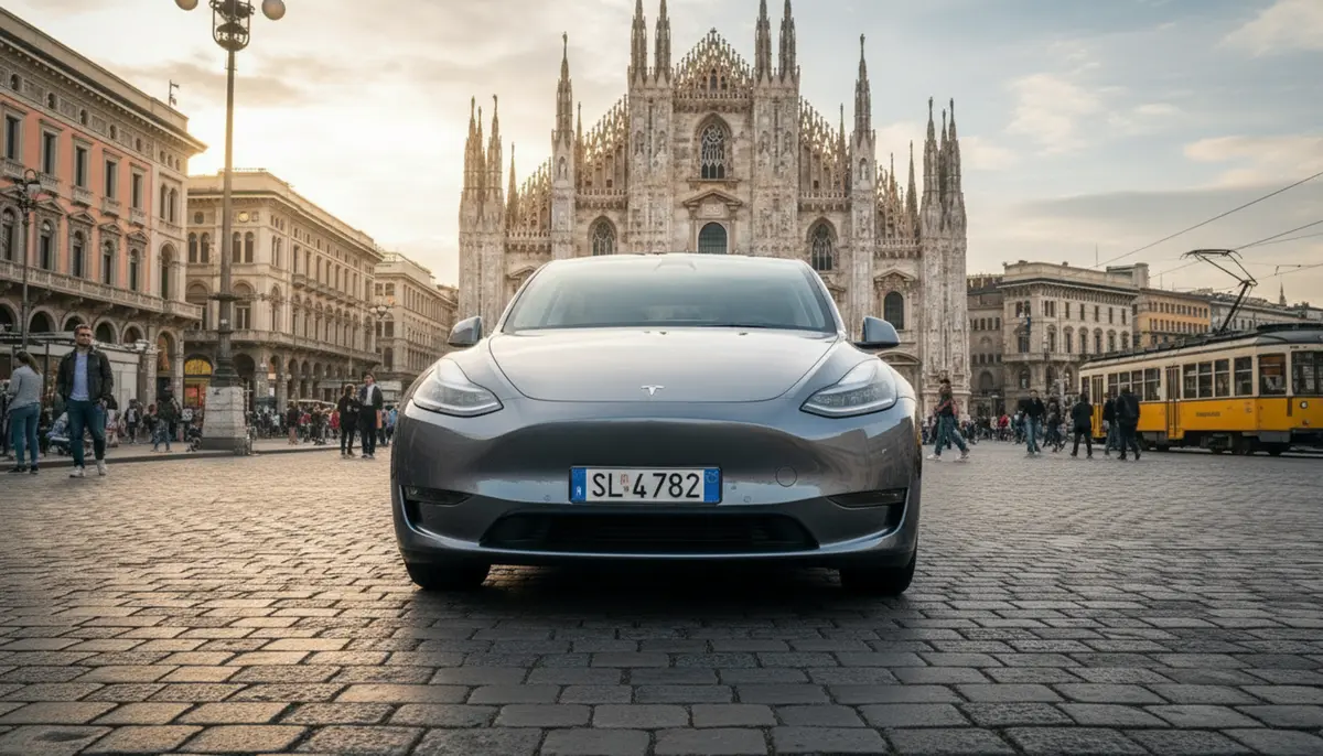 Tesla Model Y Long Range 2023, front view — Marbella Luxury Car Rental, Marbella. The Tesla Model Y Long Range trades the theatre of a combustion engine for something…